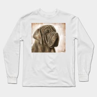 Painting of a Brown Mastiff Dog Long Sleeve T-Shirt